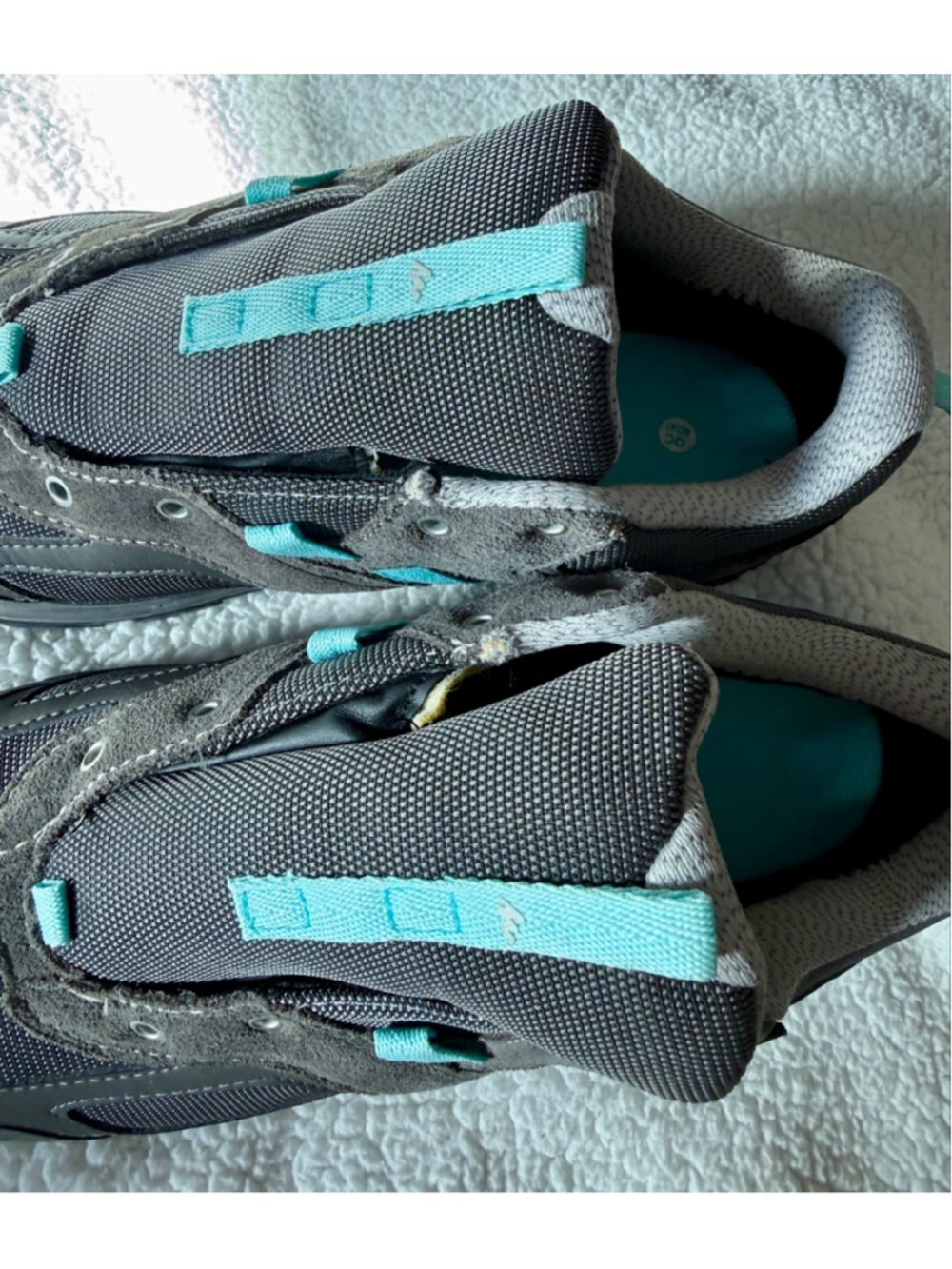 Women's Quechua Waterproof Athletic Shoes Grey Blue Size 8 - Picture 4 of 12